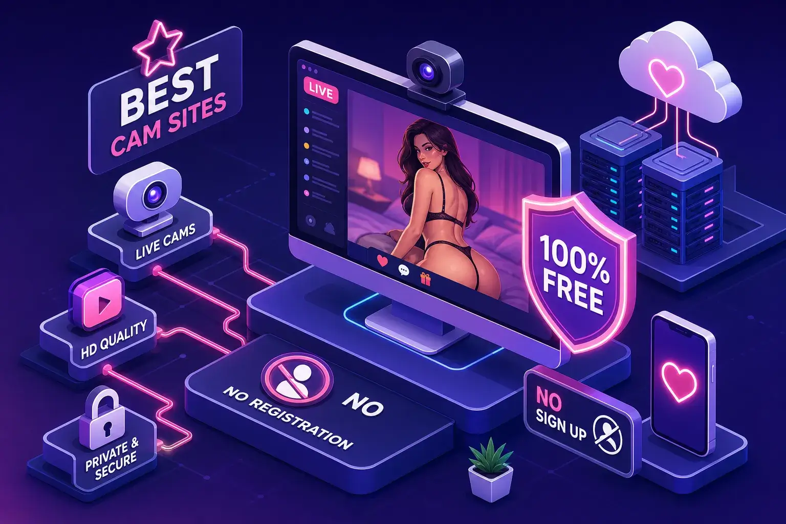 Best Free Adult Cam Sites in 2026: No Registration Needed