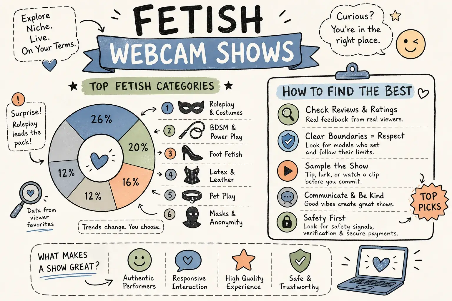 Fetish Webcam Shows: Top Categories and How to Find the Best