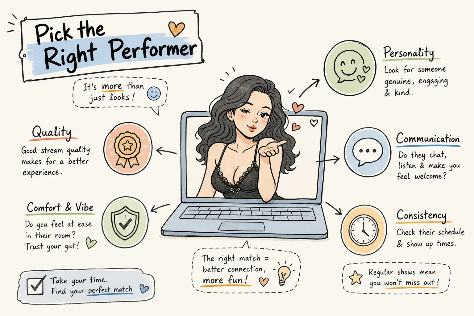 What to Look for When Choosing a Live-Cam Performer